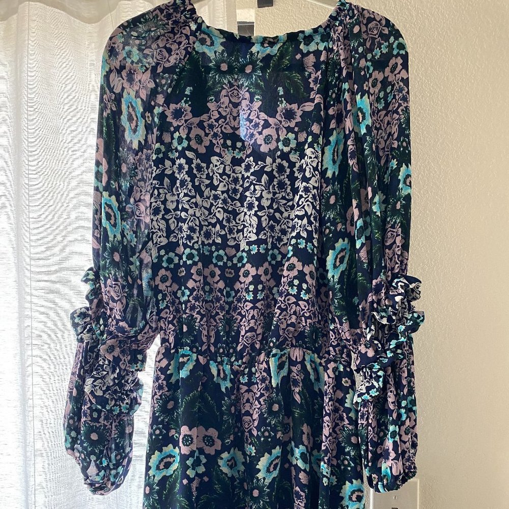Parker Long Sleeve Silk Dress